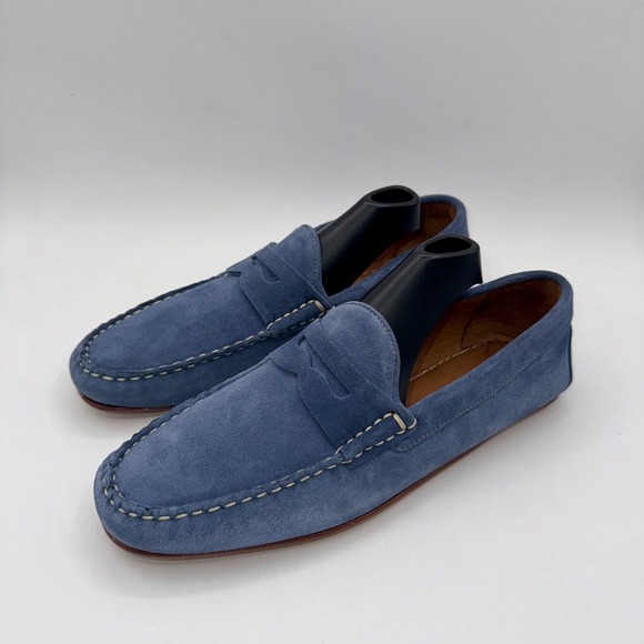 Allen Edmonds Super Sport Penny Loafer Men\'s Size 8 Denim Blue Suede main image 7
